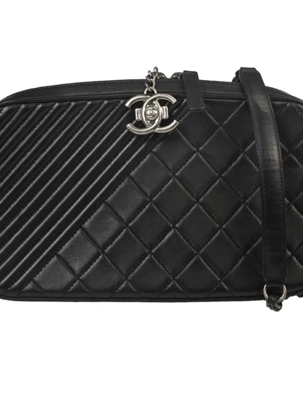 Chanel Black Lambskin Coco Boy Camera Bag Small 179631